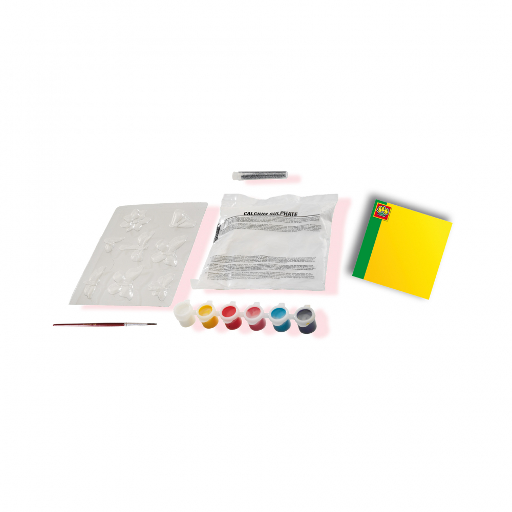Kit creativ copii cu mulaj de lut si pictura cu accesorii incluse - Fluturi cu sclipici [6]