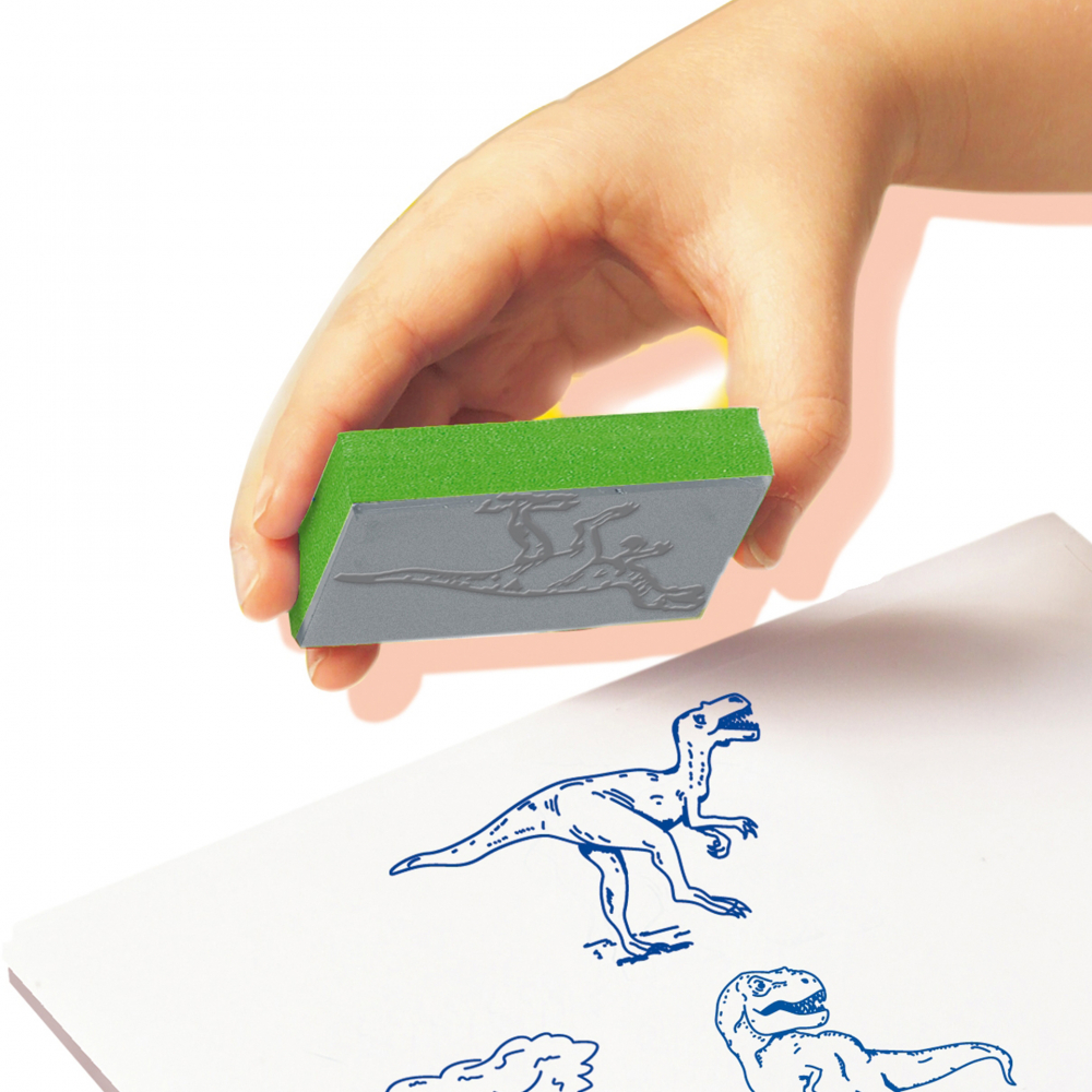 Kit creativ copii cuu 11 Stampile cu dinozauri si accesorii incluse [2]