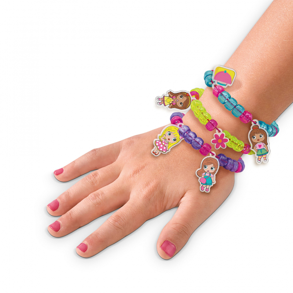 Kit creativ cu accesorii incluse - Bratari cu pandantive fete la moda [4]
