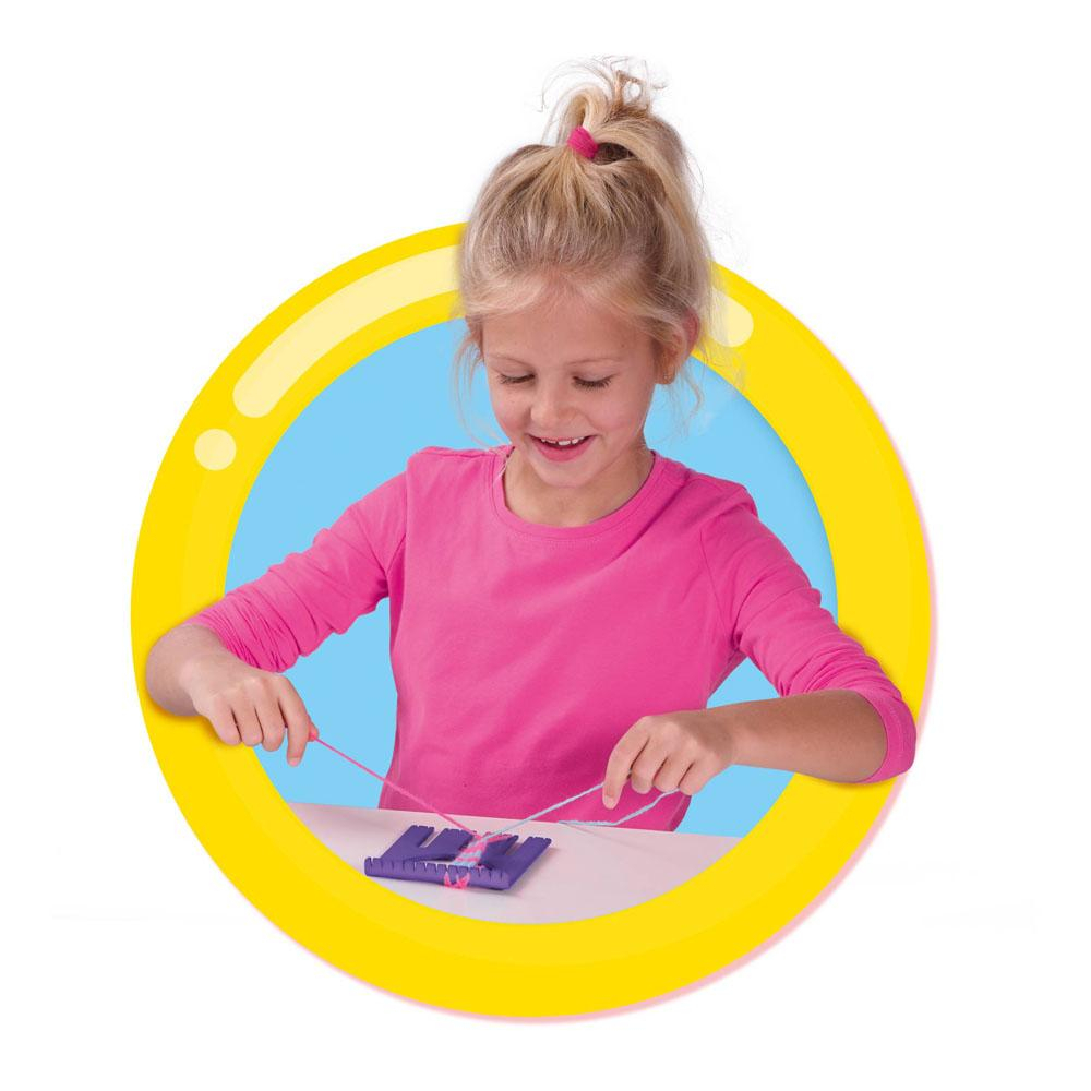 Kit creativ de tesut pentru copii cu gherghef si accesorii incluse [4]