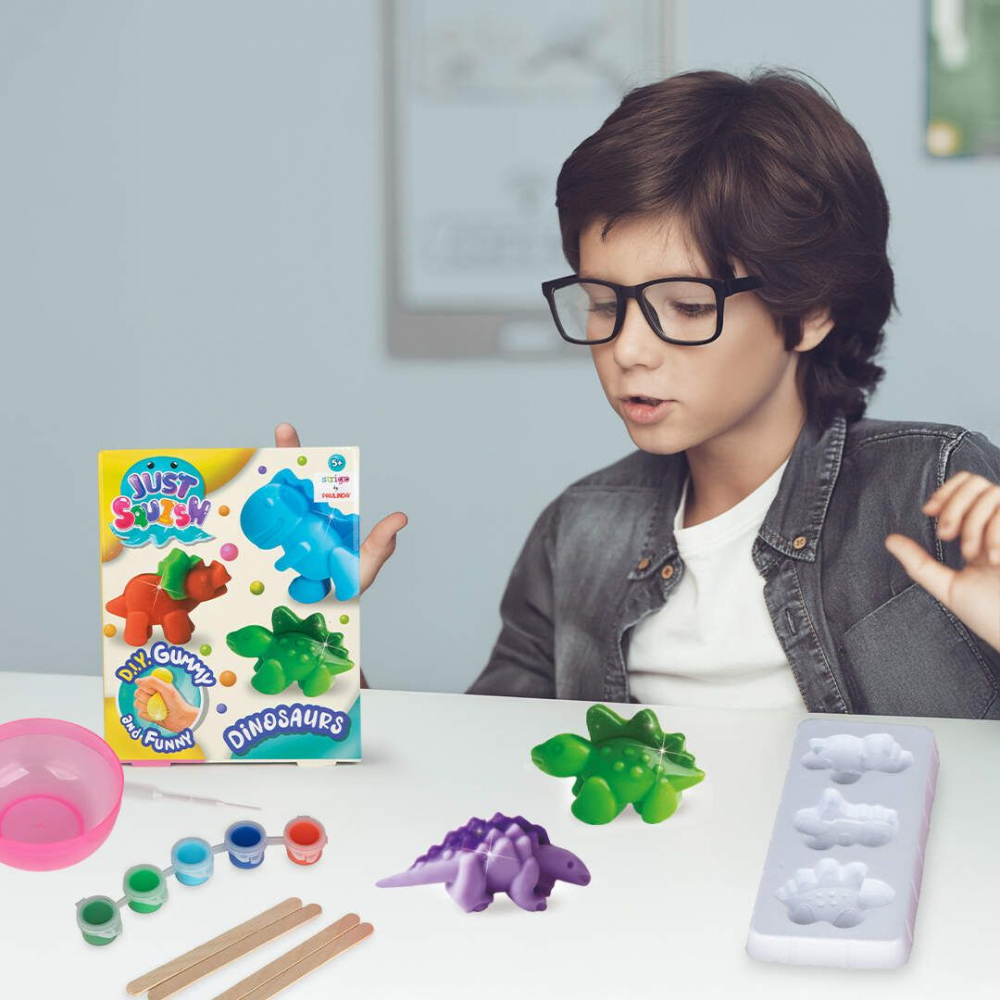 Kit creativ DIY Creeaza propriul Squish cu accesorii incluse, model dinozauri, +6 ani [2]