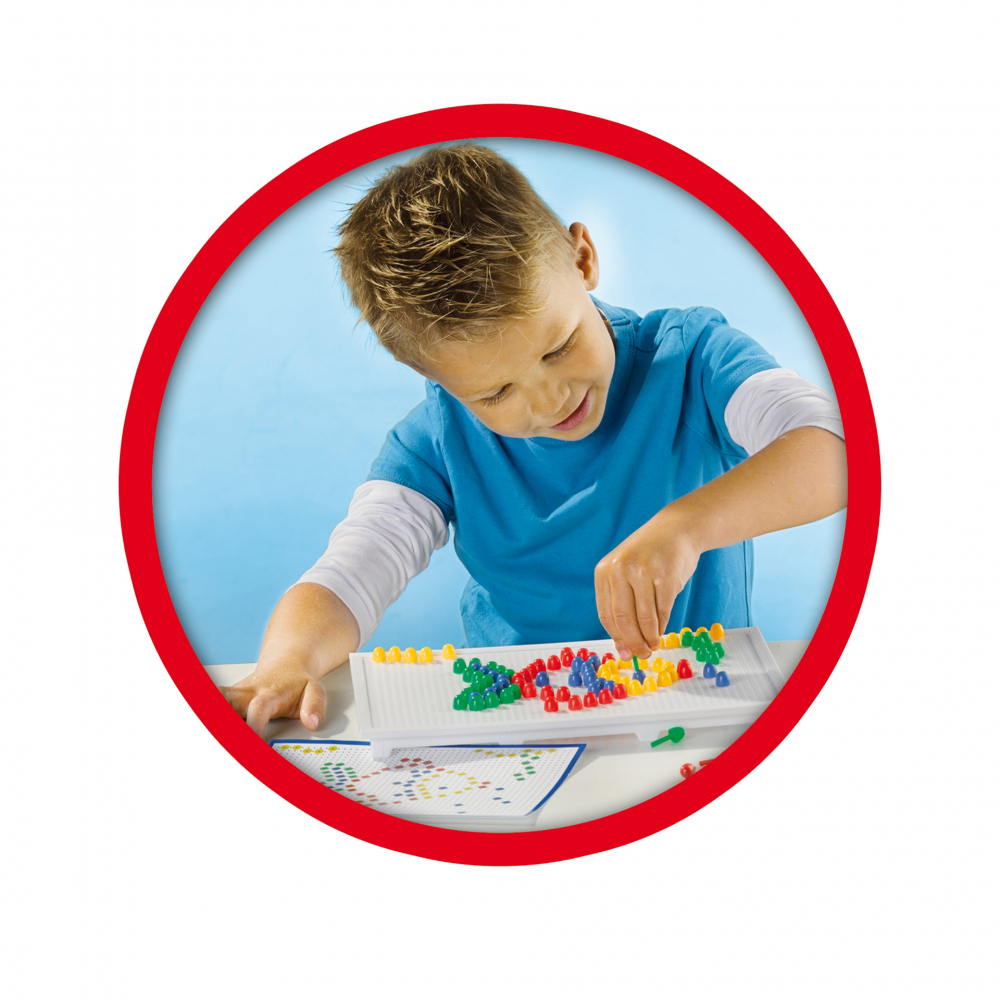Kit creativ mozaic - Tabla de jucarie mozaic cu pini colorati [4]