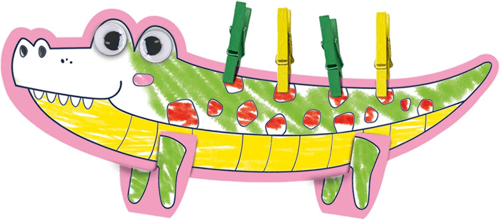 Kit creativ pentru copii cu accesori incluse - Animale cu carlige, 3-6 ani [4]