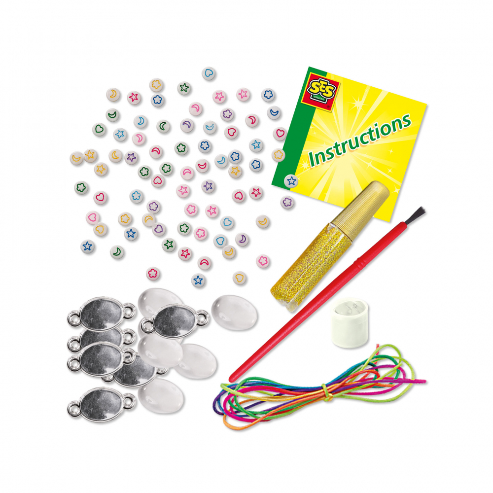 Kit creativ pentru copii cu accesorii incluse - Bratari cu tematica galaxie Glow in the Dark [2]