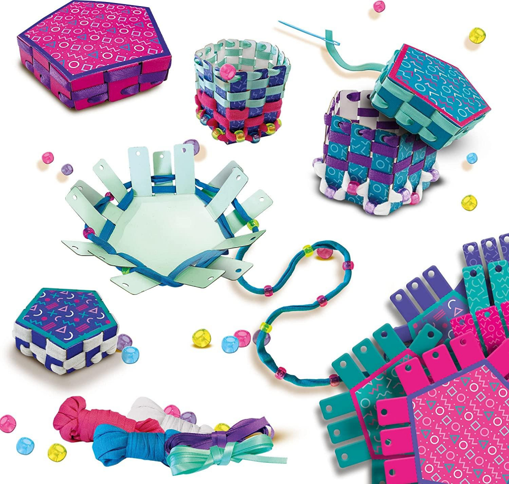 Kit creativ  pentru copii cu accesorii incluse - Cosuri de impletit [2]