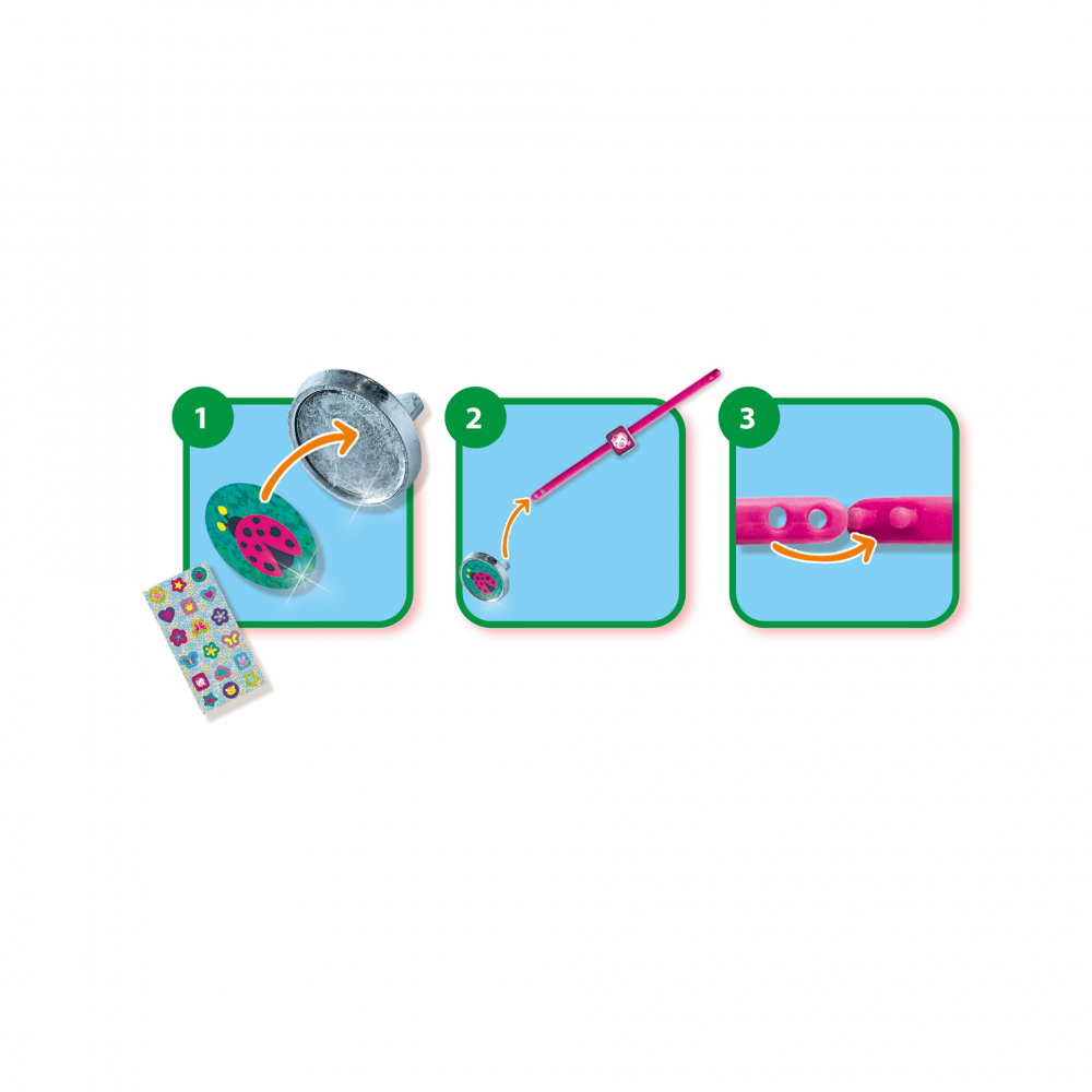 Kit creativ pentru copii cu accesorii incluse - Decorare bratari cu pandantive [3]