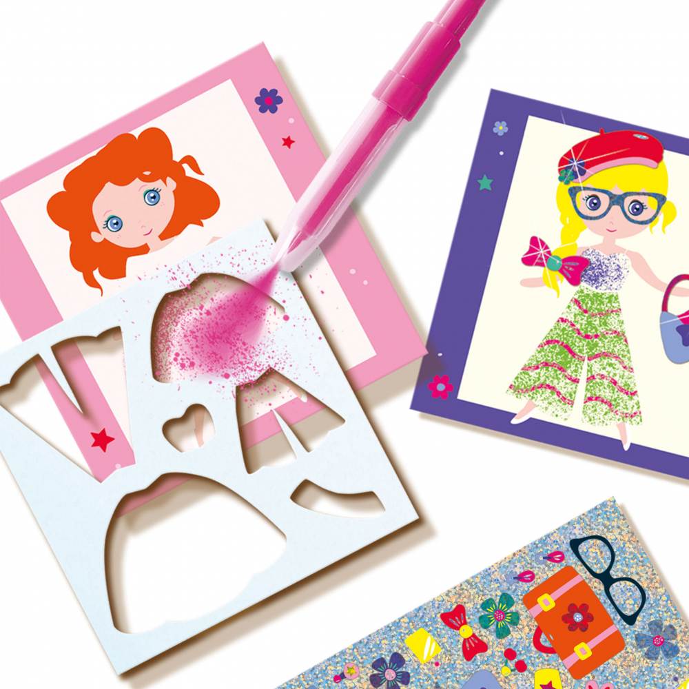 Kit creativ pentru copii cu accesorii incluse - Designer cu aerograf [4]