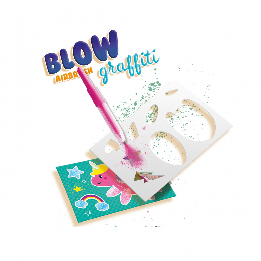 Kit creativ pentru copii cu accesorii incluse - Graffit cu aerograf [2]