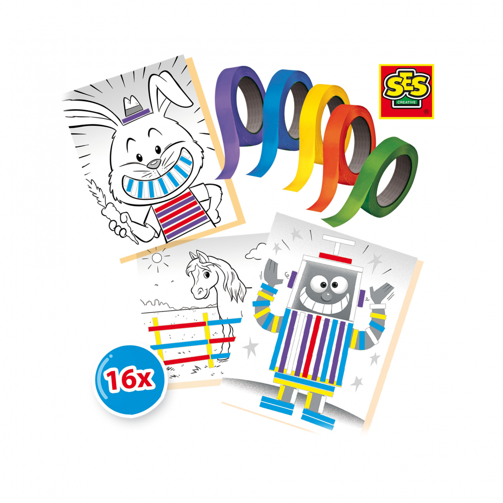 Kit creativ pentru copii cu accesorii incluse - Invat sa lipesc [2]