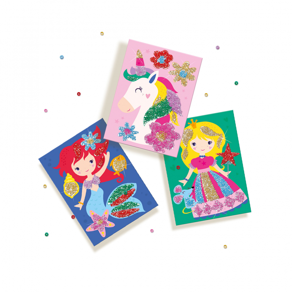 Kit creativ pentru copii cu accesorii incluse - Tablouri cu margele de sticla [3]