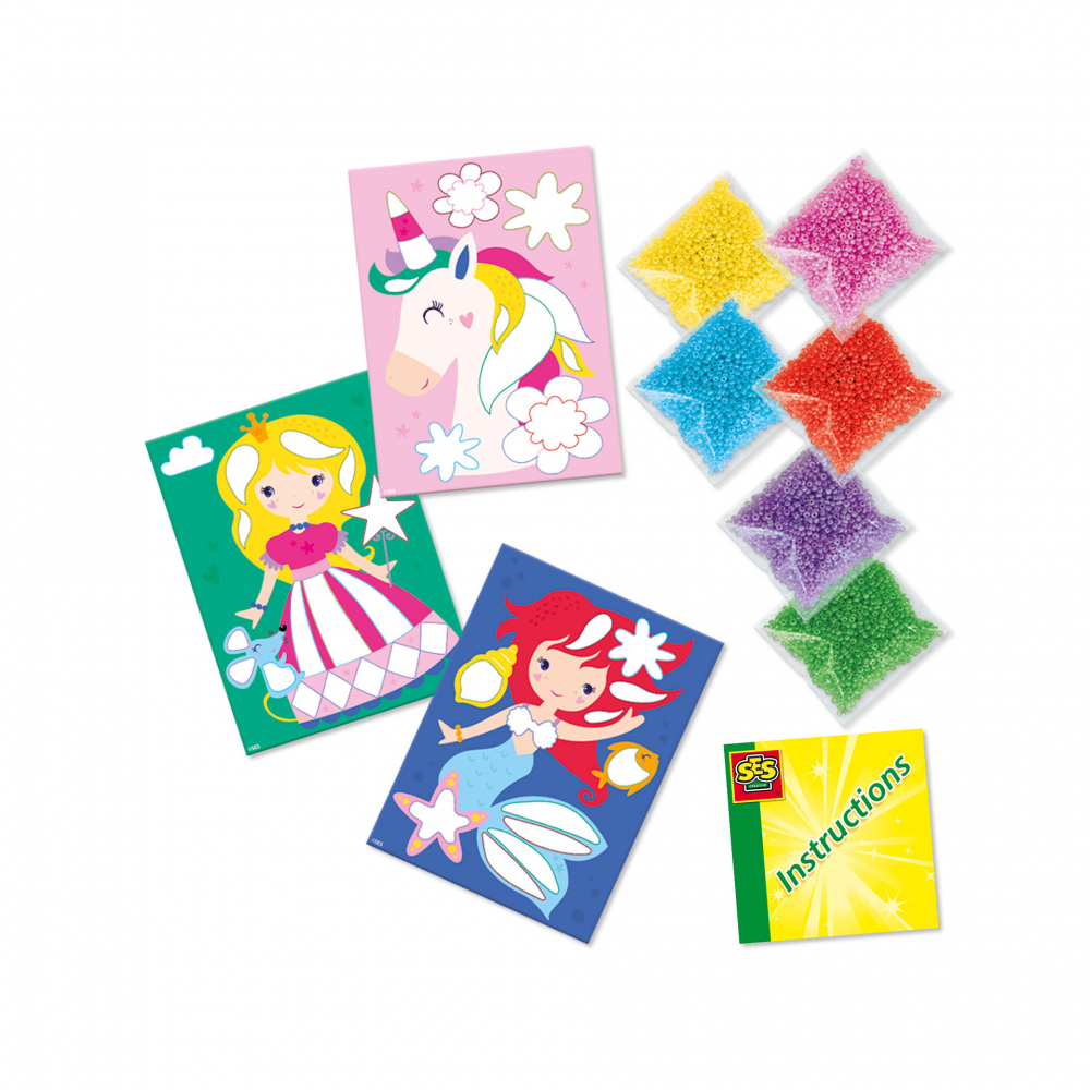 Kit creativ pentru copii cu accesorii incluse - Tablouri cu margele de sticla [2]
