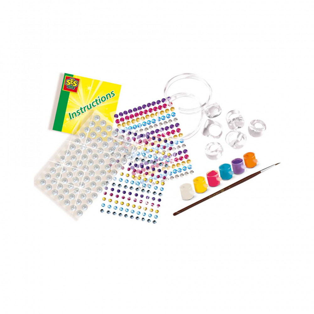 Kit creativ pentru copii cu accesorii inlcuse - Inele si bratari cu diamante [2]