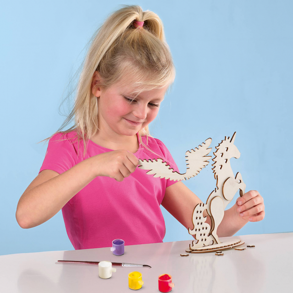 Kit creativ pentru copii cu suport de bijuterii cu unicorn si sclipici [4]