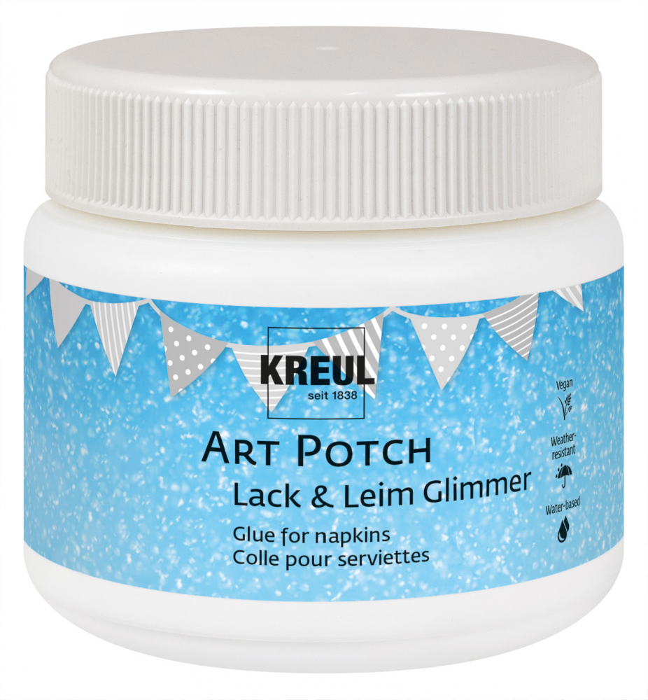Kreul Decoupage Adeziv glitter tehnica servetelului pentru proiecte DIY,150 ml