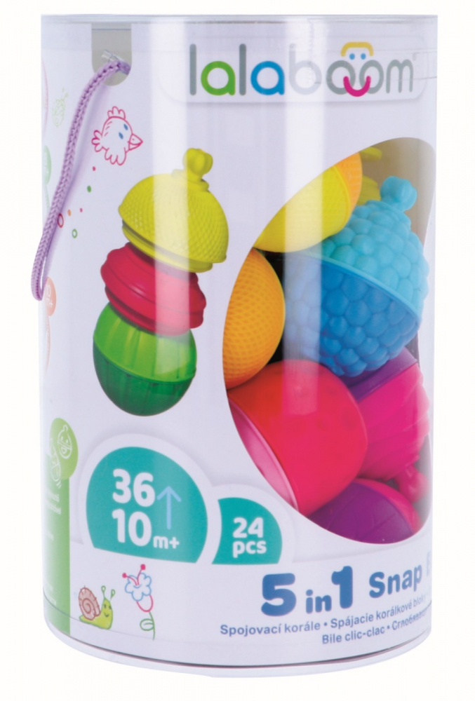 Lalaboom Joc de Dezvoltare Bebe Montessori 24 Piese [2]