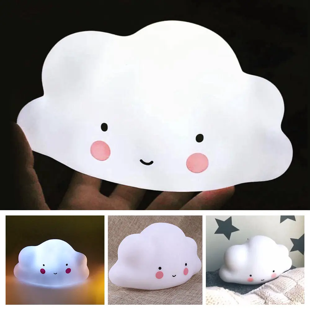 Lampa de veghe pentru copii, model norisor, diverse culori,plastic, 14x8 cm [3]