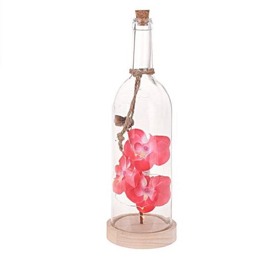 Lampa decorativa Sticla cu orhidee si 10 leduri [5]