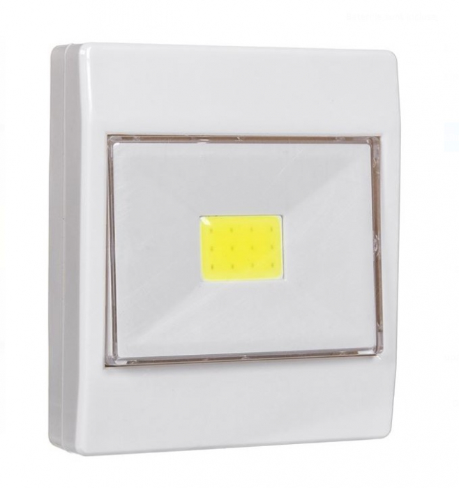 Lampa led portabila tip intrerupator cu buton on off si suport magnetic,8x2x9 cm
