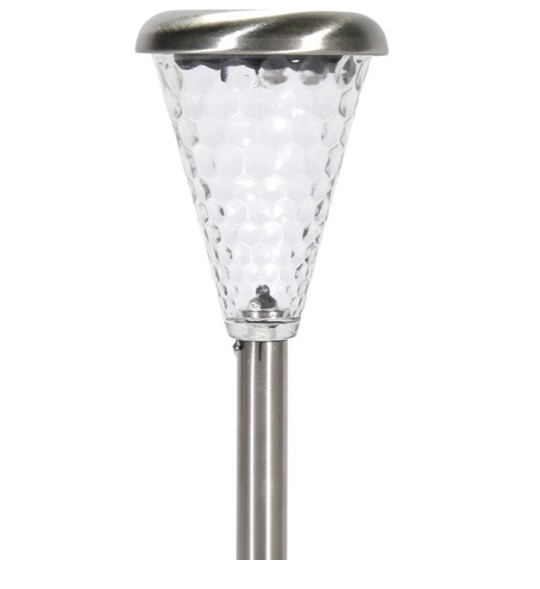 Lampa led solara cu lumina schimbatoare, argintiu, plastic, 27 cm