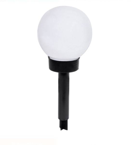 Lampa led solara, design glob, plastic, 27 cm