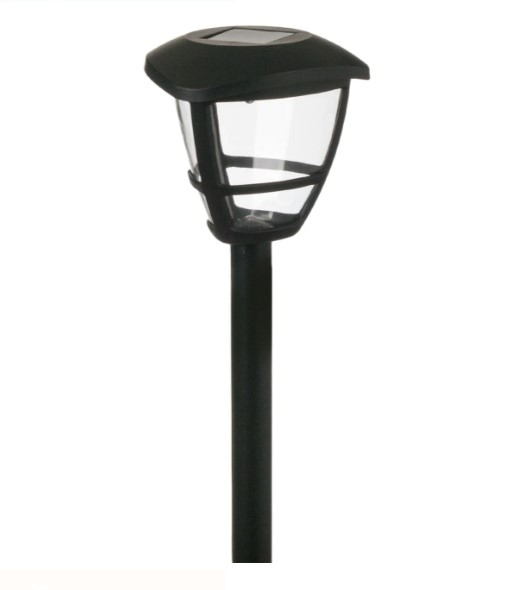 Lampa led solara, plastic, negru, 23.5 cm