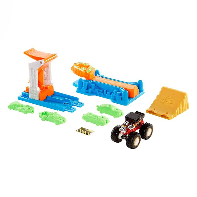 Lansator cu masinuta Monster Trucks-Hot Wheels [2]