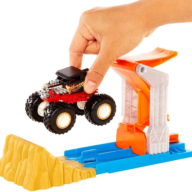 Lansator cu masinuta Monster Trucks-Hot Wheels [3]