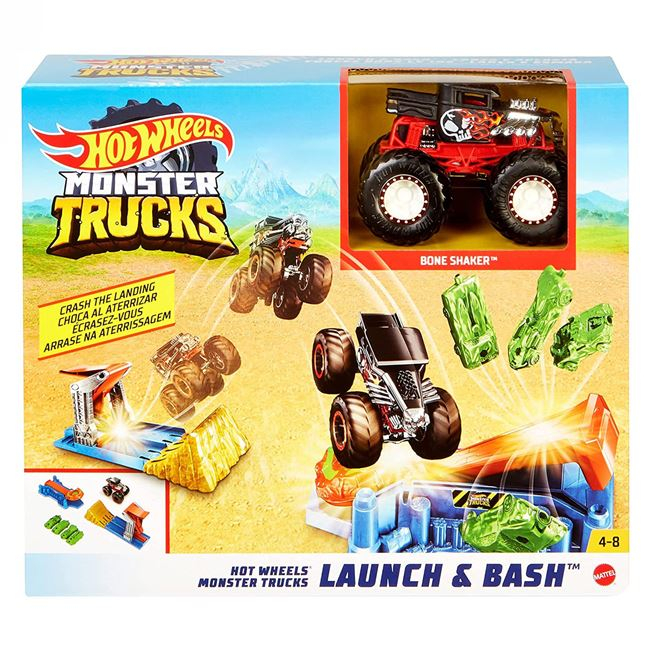 Lansator cu masinuta Monster Trucks-Hot Wheels [5]