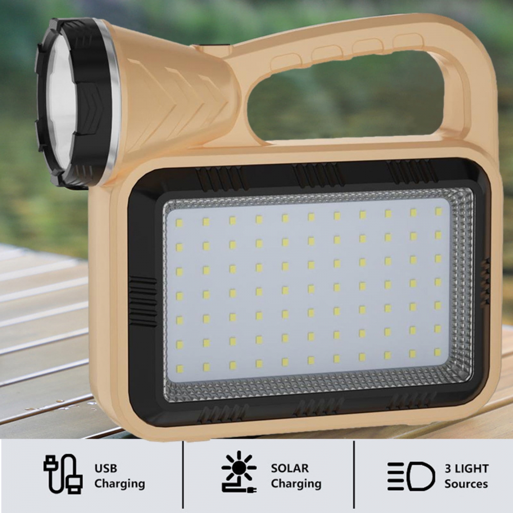 Lanterna solara reincarcabila cu cablu Usb,portabila,plastic Abs, 20x23x8 cm [2]