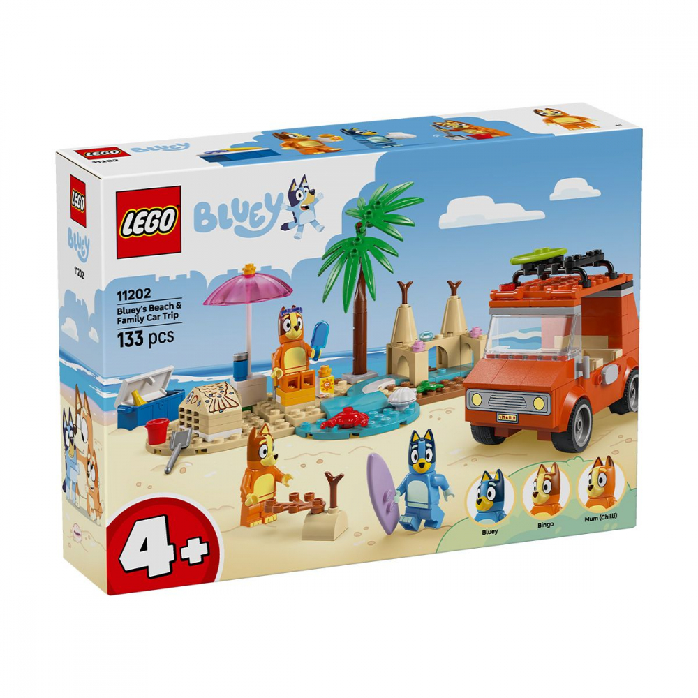 LEGO BLUEY CALATORIA FAMILIEI LUI BLUE CU MASINA LA PLAJA 11202 [1]