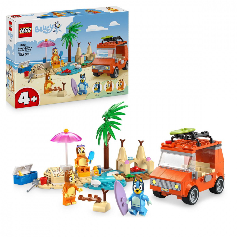 LEGO BLUEY CALATORIA FAMILIEI LUI BLUE CU MASINA LA PLAJA 11202 [9]