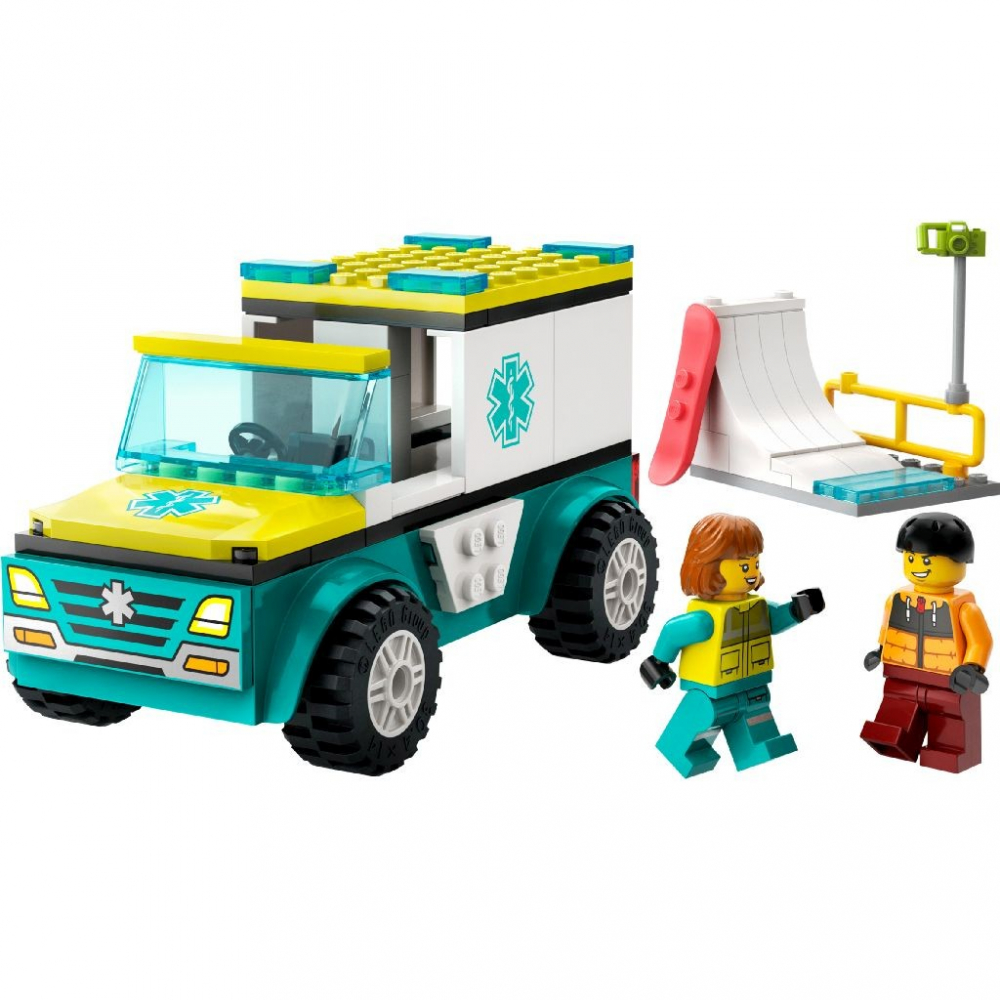 Lego City Ambulanta De Urgenta Si Practicant De Snow Boarding 60403 [2]