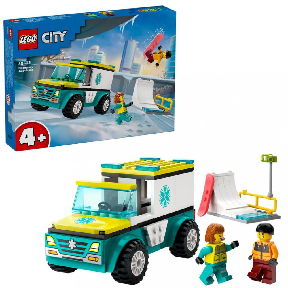 Lego City Ambulanta De Urgenta Si Practicant De Snow Boarding 60403 [5]