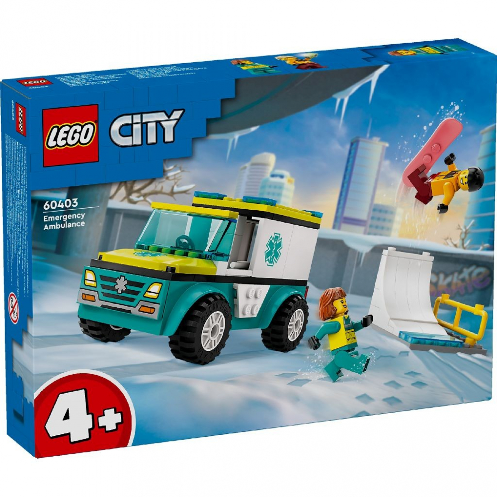 Lego City Ambulanta De Urgenta Si Practicant De Snow Boarding 60403 [1]