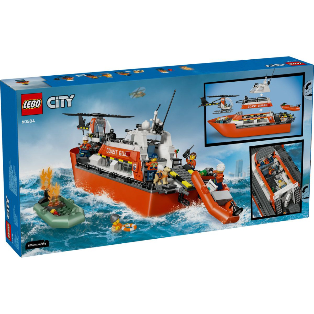 LEGO CITY BARCA DE SALVARE SI ELICOPTER ALE PAZEI DE COASTA 60504 [8]
