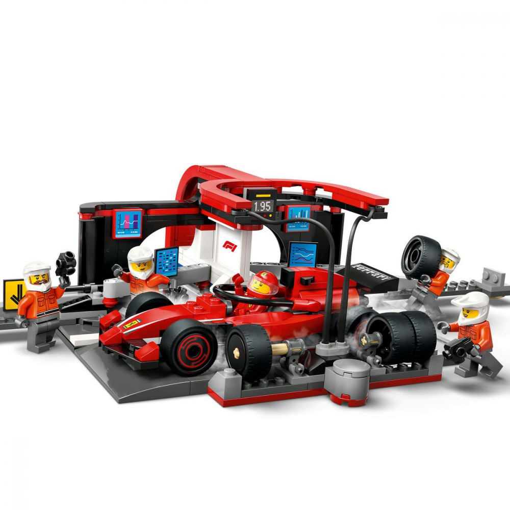 LEGO CITY BOXA SI MECANICI F1 CU MASINA FERRARI 60443 [2]