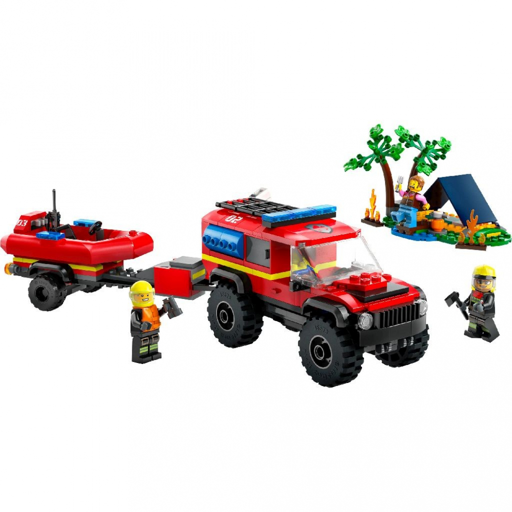 Lego City Camion 4X4 Si Barca De Pompieri 60412 [2]