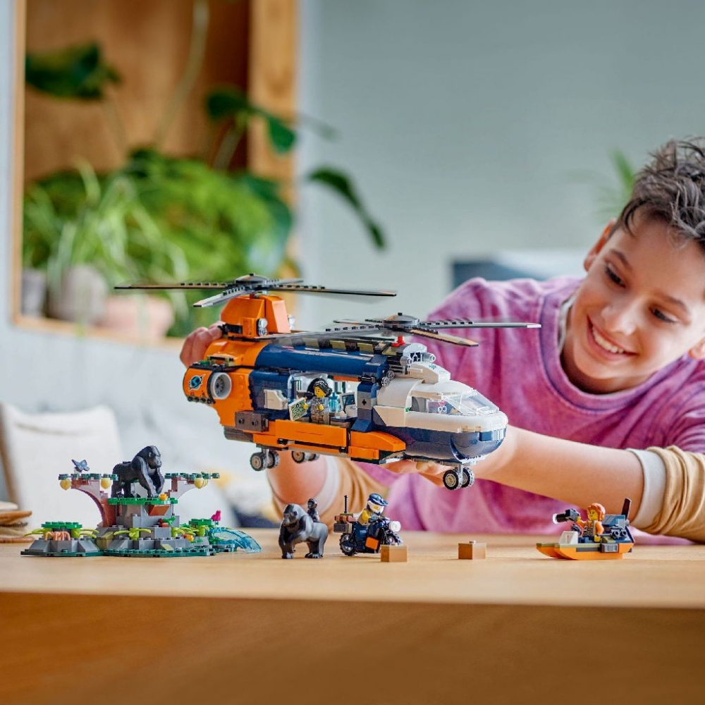 LEGO CITY ELICOPTERUL UNUI EXPLORATOR AL JUNGLEI LA TABARA DE BAZA 60437 [4]