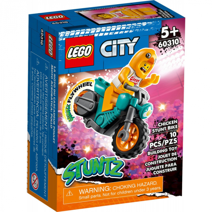 LEGO City Motocicleta de Cascadorii cu Gaina 60310 [6]