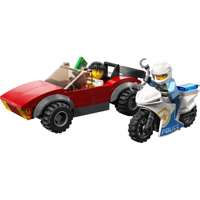 Lego city politist pe motocicleta in urmarirea unei masini 60392 [2]