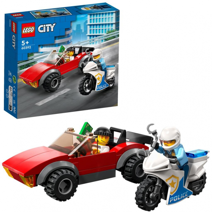 Lego city politist pe motocicleta in urmarirea unei masini 60392 [6]