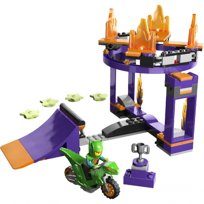 LEGO City Provocarea de Cascadorii pe Rampa cu Săritură prin Coș 60359 [2]