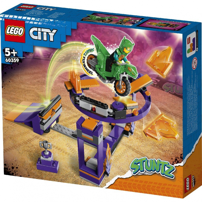 LEGO City Provocarea de Cascadorii pe Rampa cu Săritură prin Coș 60359 [5]
