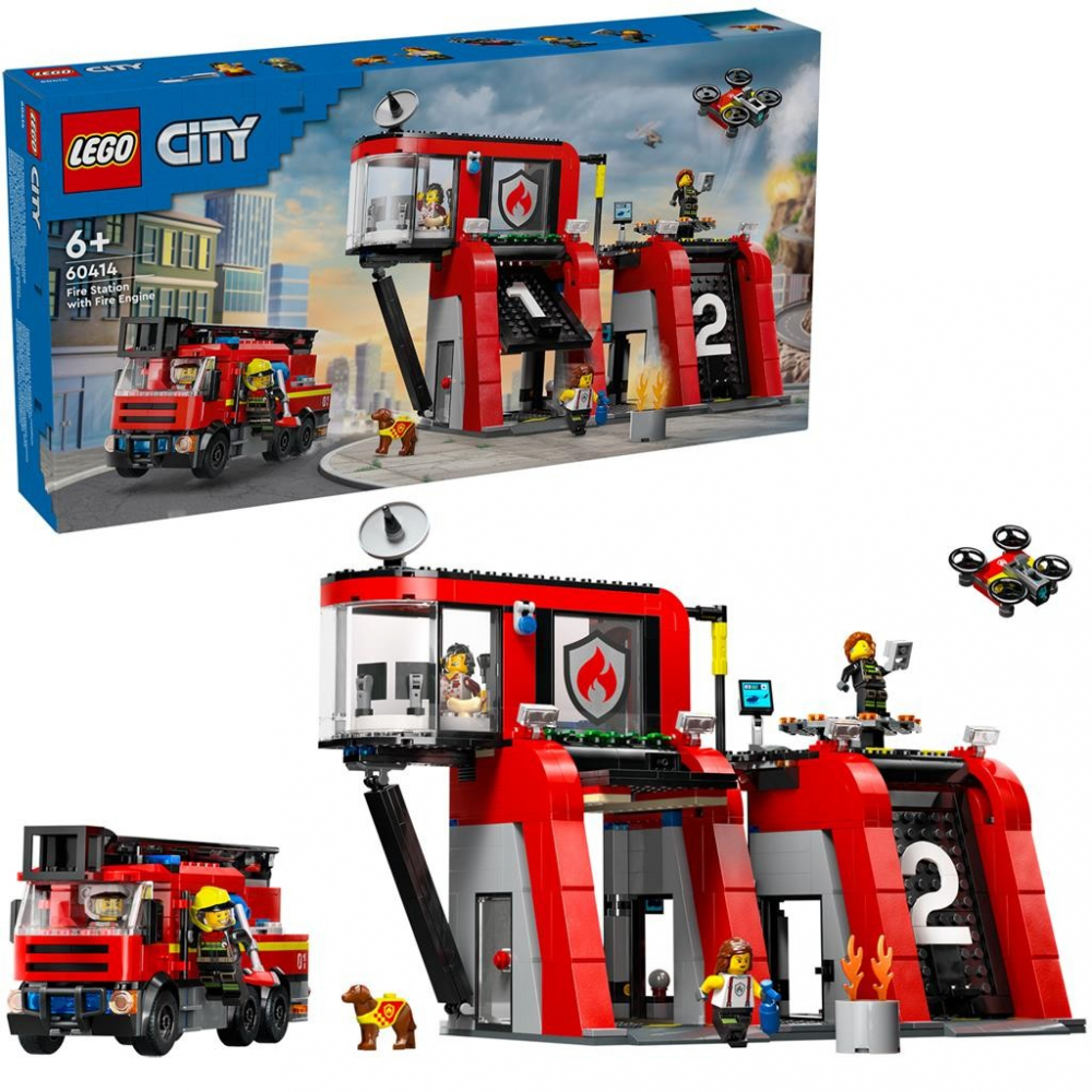 Lego City Statie Si Camion De Pompieri 60414 [5]