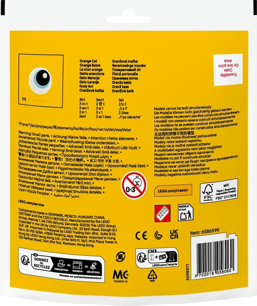 LEGO CREATOR PISICA PORTOCALIE 30714 [3]