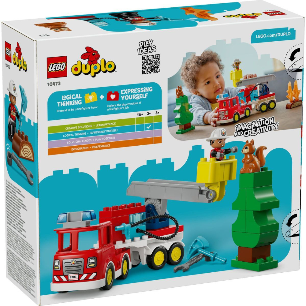 LEGO DUPLO CAMION DE POMPIERI CU FURTUN SI POMPIER 10473 [10]