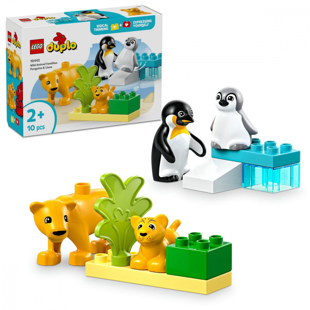 LEGO DUPLO FAMILII DE ANIMALE SALBATICE: PINGUINI SI LEI 10442 [2]