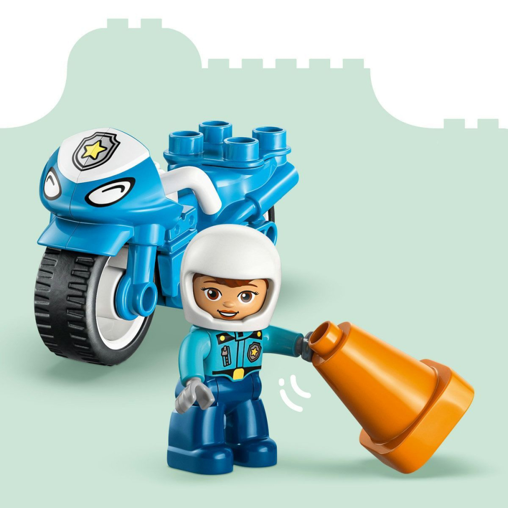 LEGO DUPLO MOTOCICLETA ALBASTRA DE POLITIE 10471 [7]