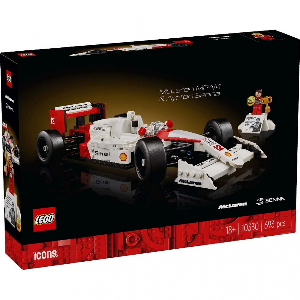 Lego Icons Mclaren MP4 4 si Ayrton Senna 10330