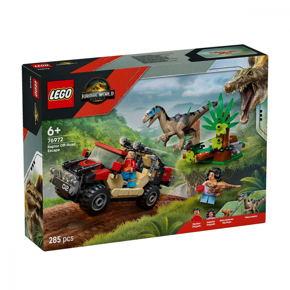 LEGO JURASSIC WORLD RENASTEREA EVADARE OFF-ROAD DIN CALEA UNUI VELOCIRAPTOR 76972 [1]